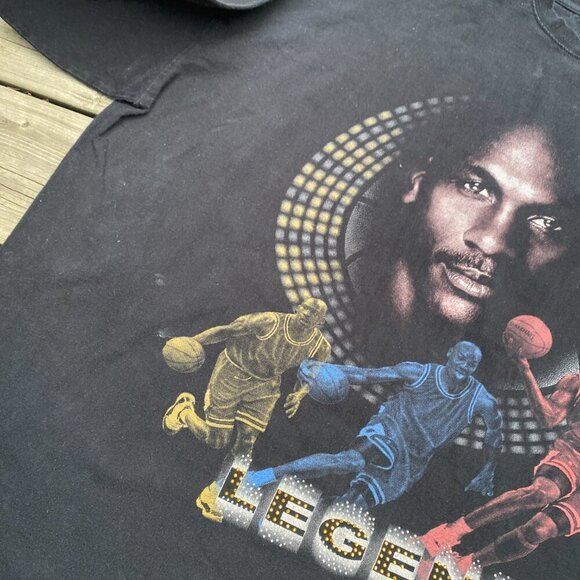 Vintage 90s Y2K Michael Jordan Legend Rap Shirt XXXL - Picture 7 of 9